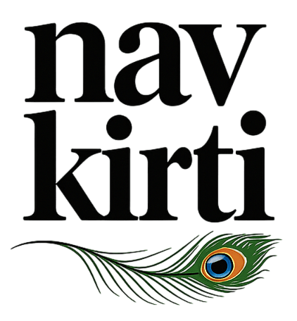 Nav Kirti logo with peacock feather